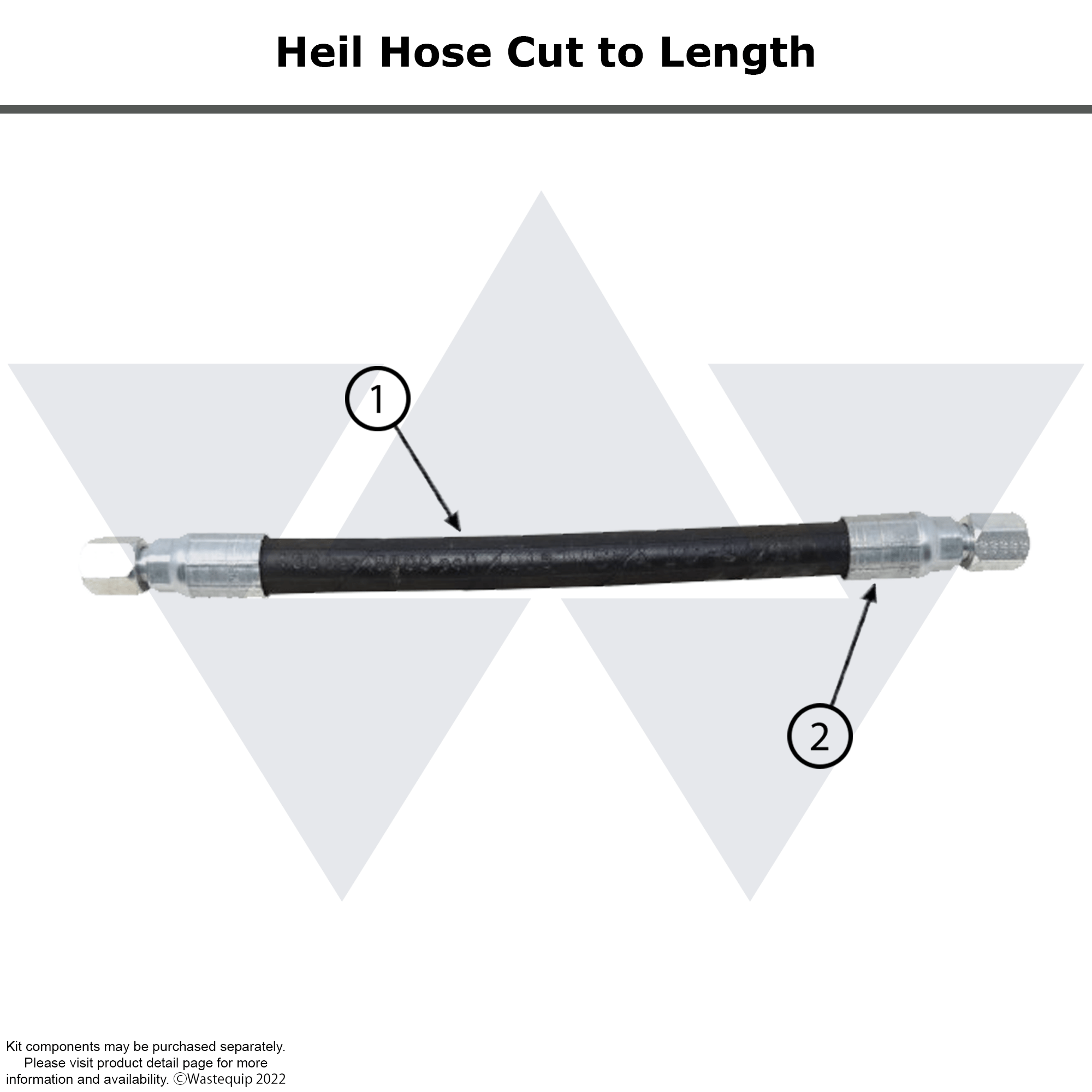 Wastebuilt® Replacement for Heil Hose Cut Length .708 (8.5")