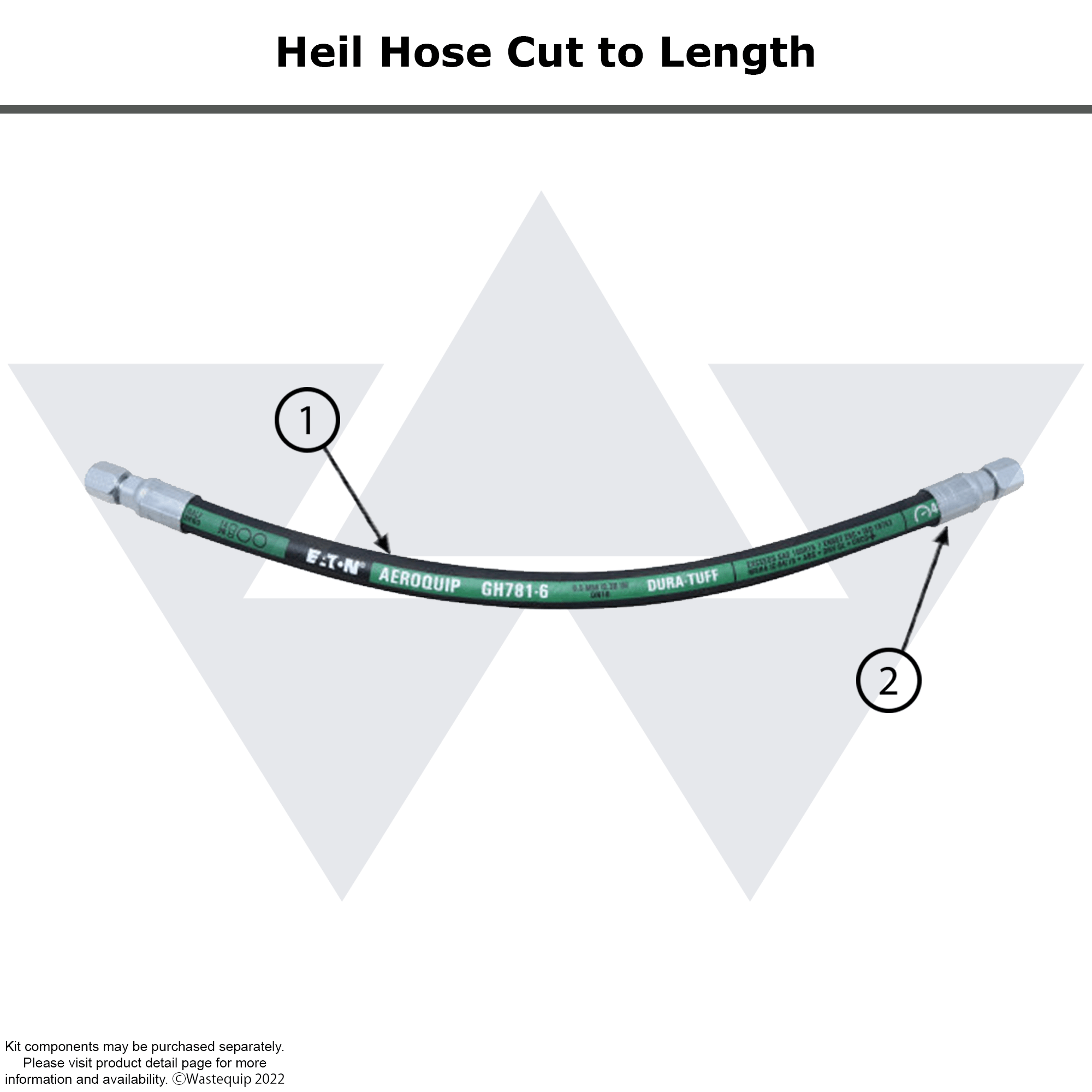Wastebuilt® Replacement for Heil Hose Cut Length 1.375 (16.5")